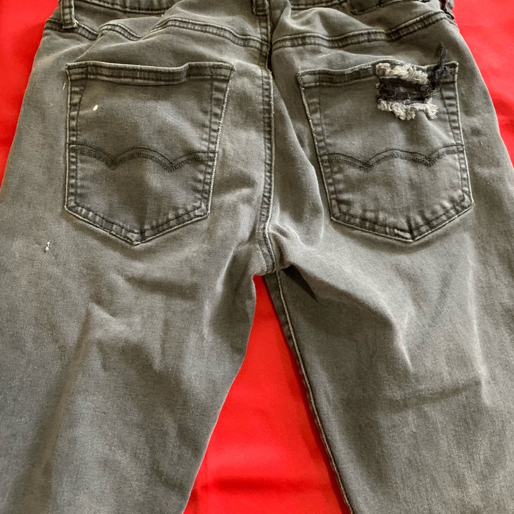 American Eagle Next Level Flex Distressed Jeans Gray 28x30 - Picture 4 of 6